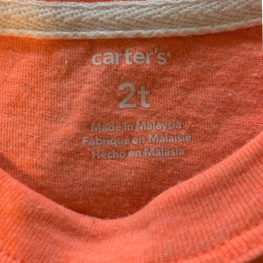 Carter’s Boy or Girl’s Peach Surfs Up Summer Tee Shirt ~ 2T